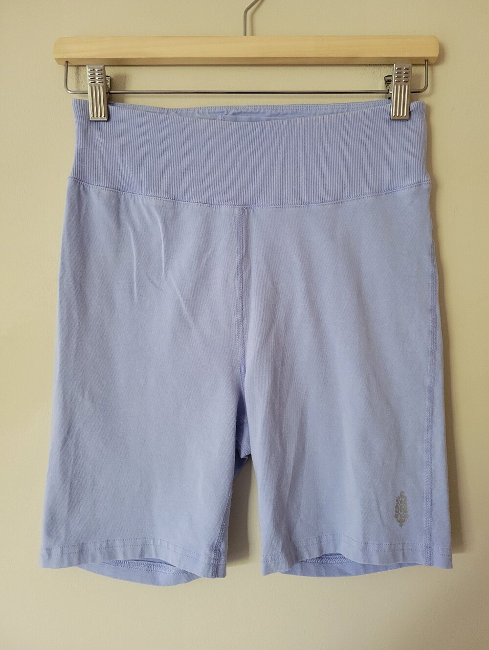 Free People Movement Lilac Lavender Purple Cotton Blend Bike Shorts Size Medium